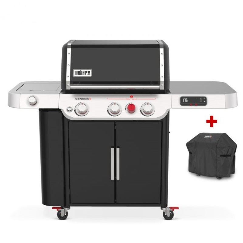 Weber Gasgrill Genesis EX-335, Black, inklusive Abdeckhaube