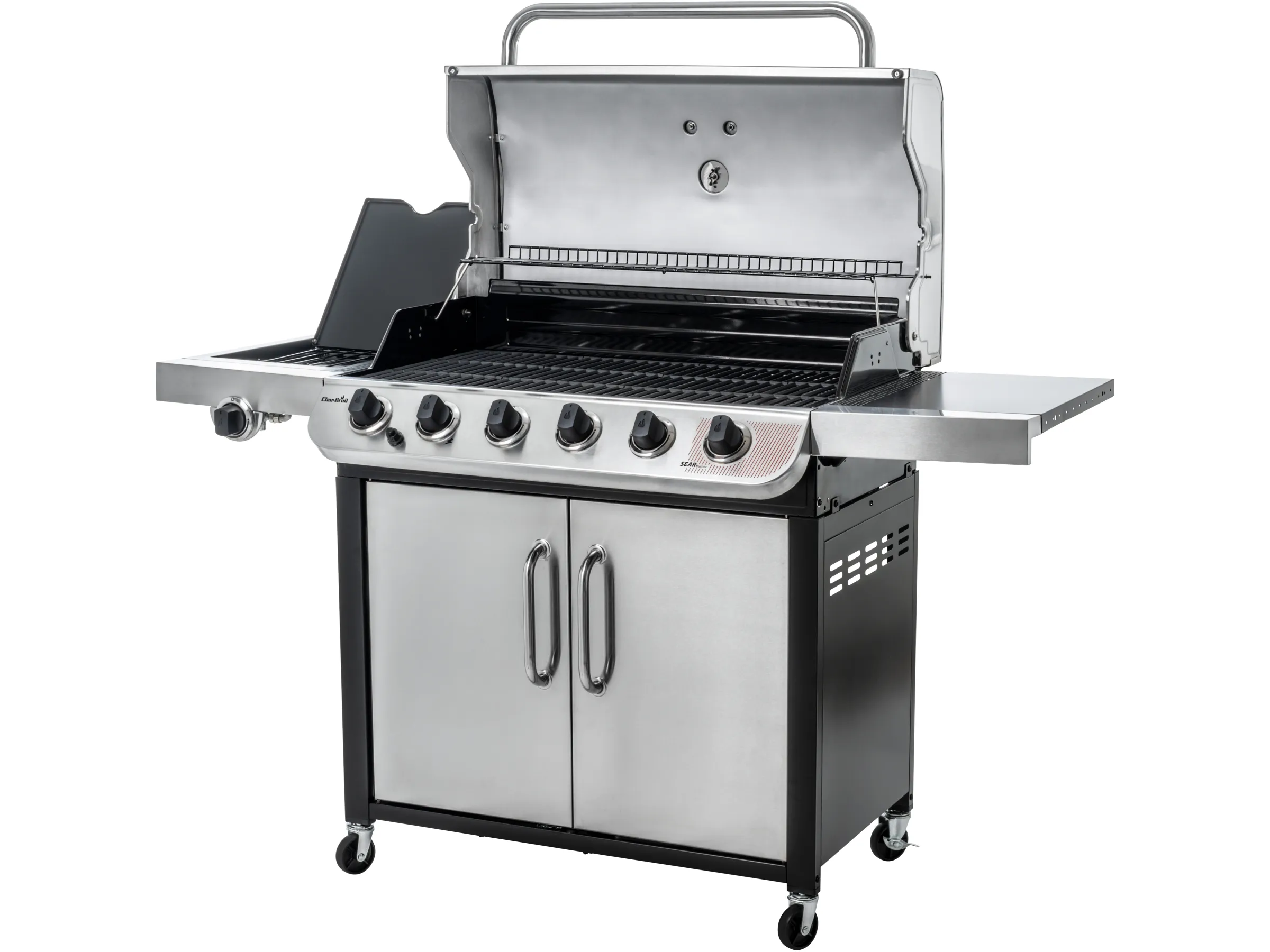 Char-Broil Gasgrill Convective 640 S mit 6 Brennern und Seitenkocher Edelstahl – Bild 9