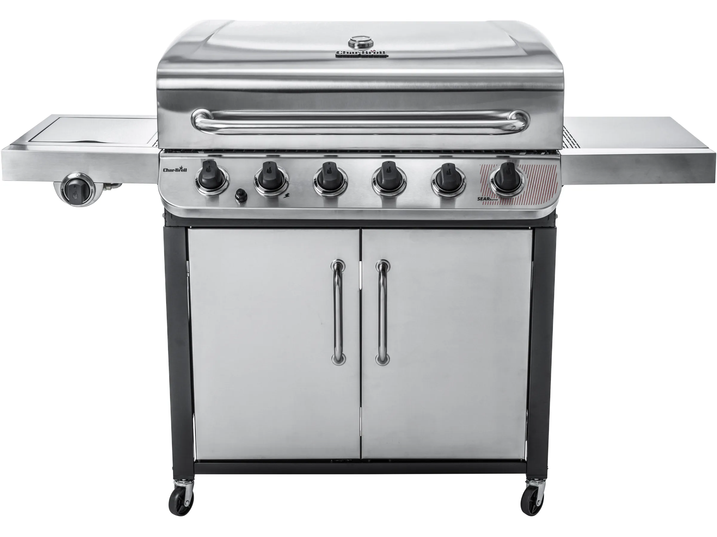 Char-Broil Gasgrill Convective 640 S mit 6 Brennern und Seitenkocher Edelstahl