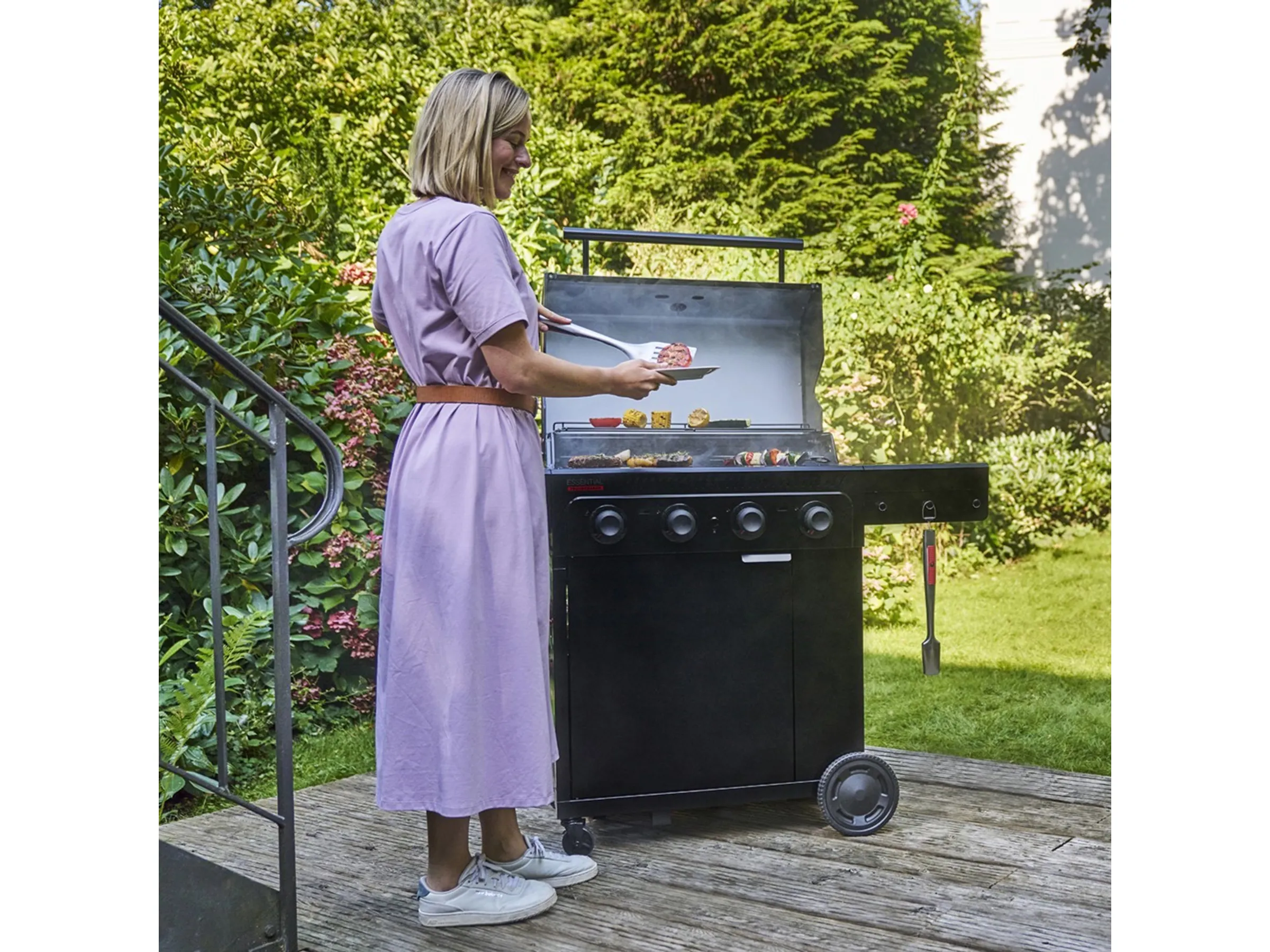 Char-Broil Gasgrill Essential 4 G mit Seitenbrenner und Tru-Infrared Technology – Bild 3