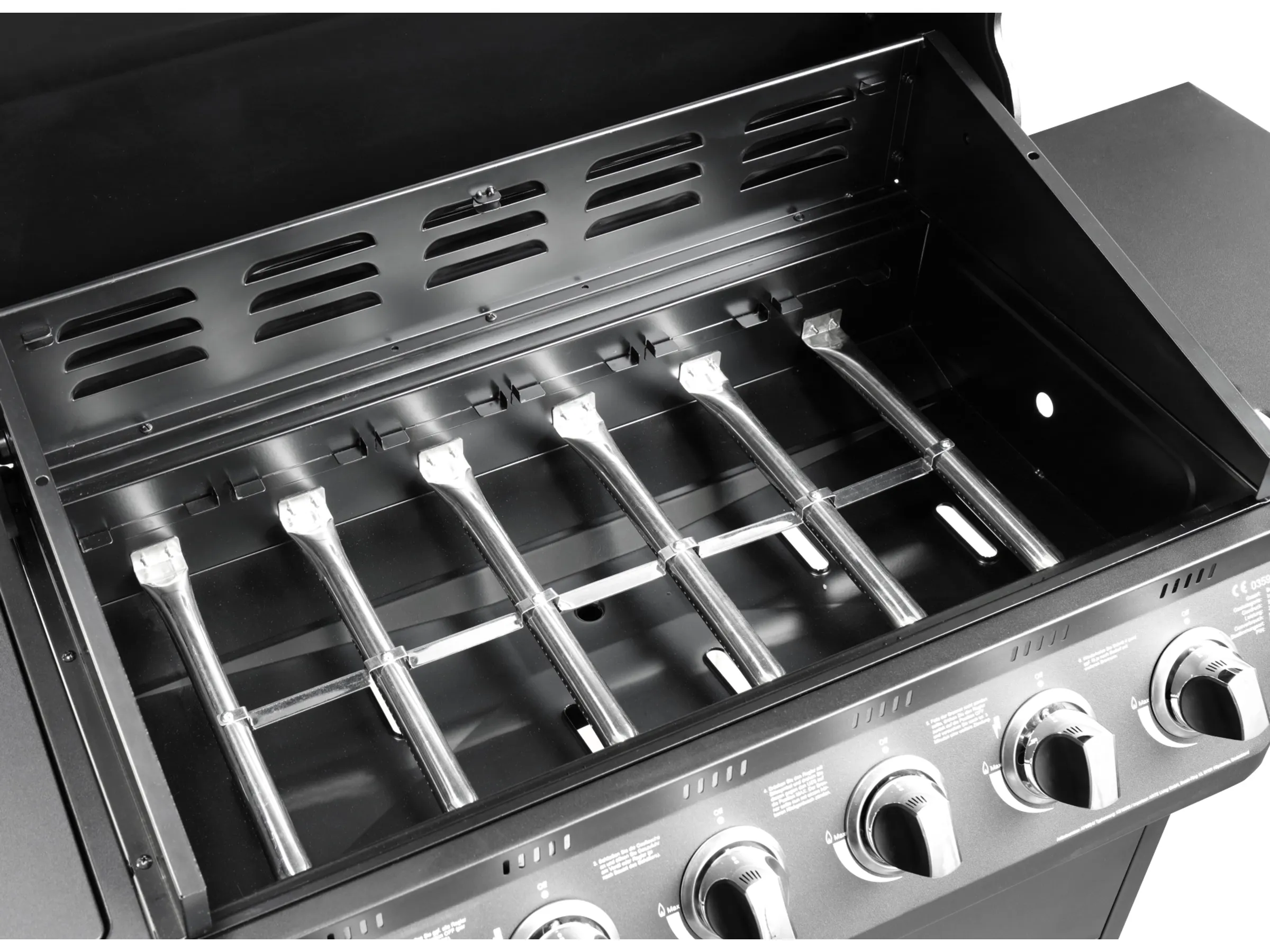 El Fuego Gasgrill Columbus 6 Brenner mit Seitenbrenner Schwarz – Bild 6