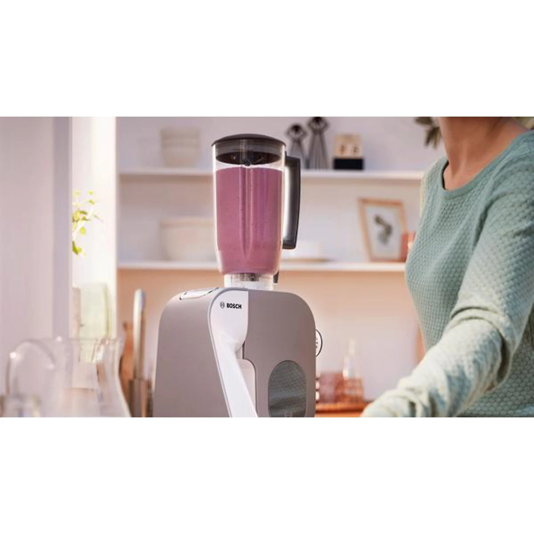BOSCH MUM5XW34 Serie 4, MUM 5 Küchenmaschine Weiß/Champagne (Rührschüsselkapazität: 3,9 l, 1000 Watt) – Bild 5