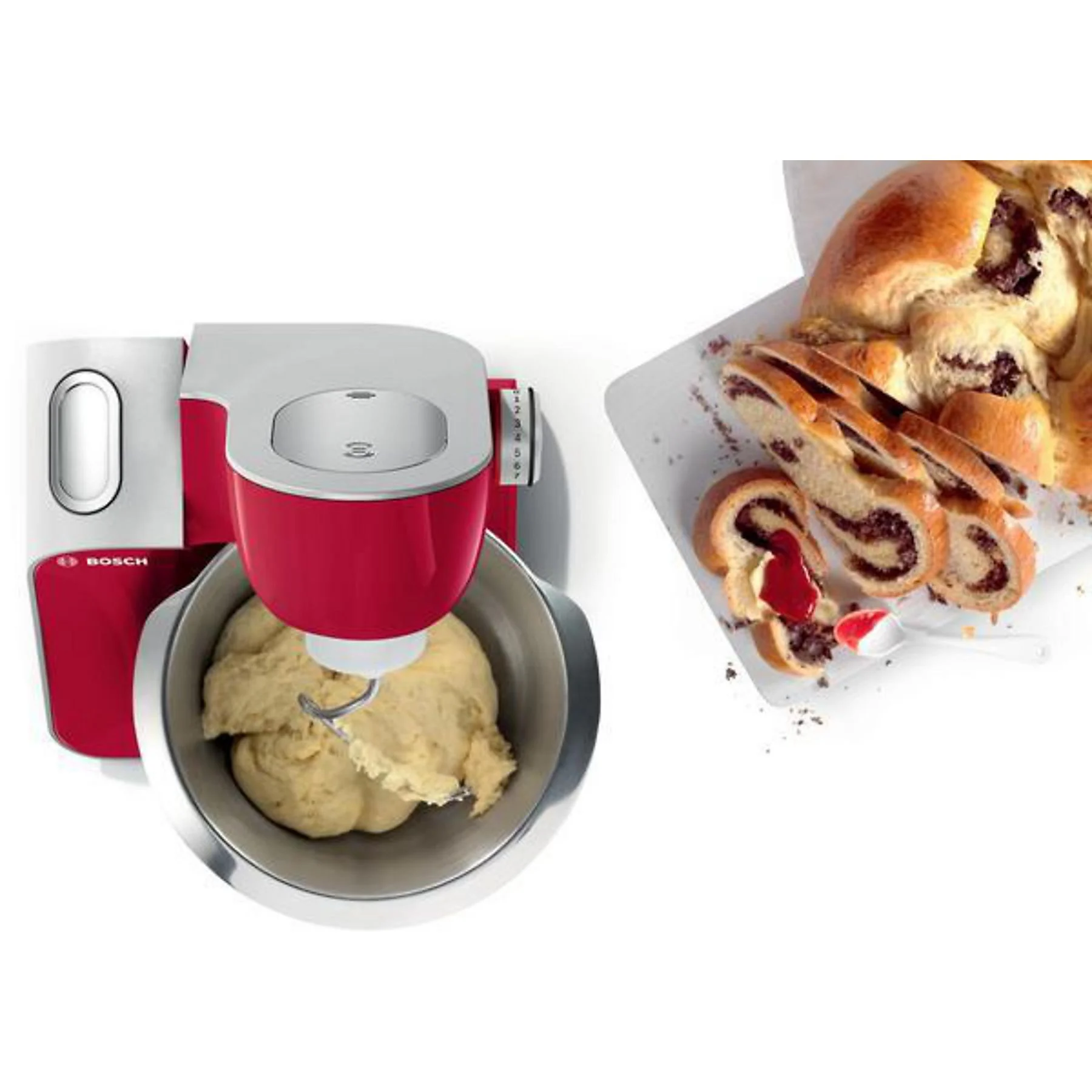BOSCH MUM 58720 Küchenmaschine Deep Red Rührschüsselkapazität: 3,9 l, 1000 Watt – Bild 3