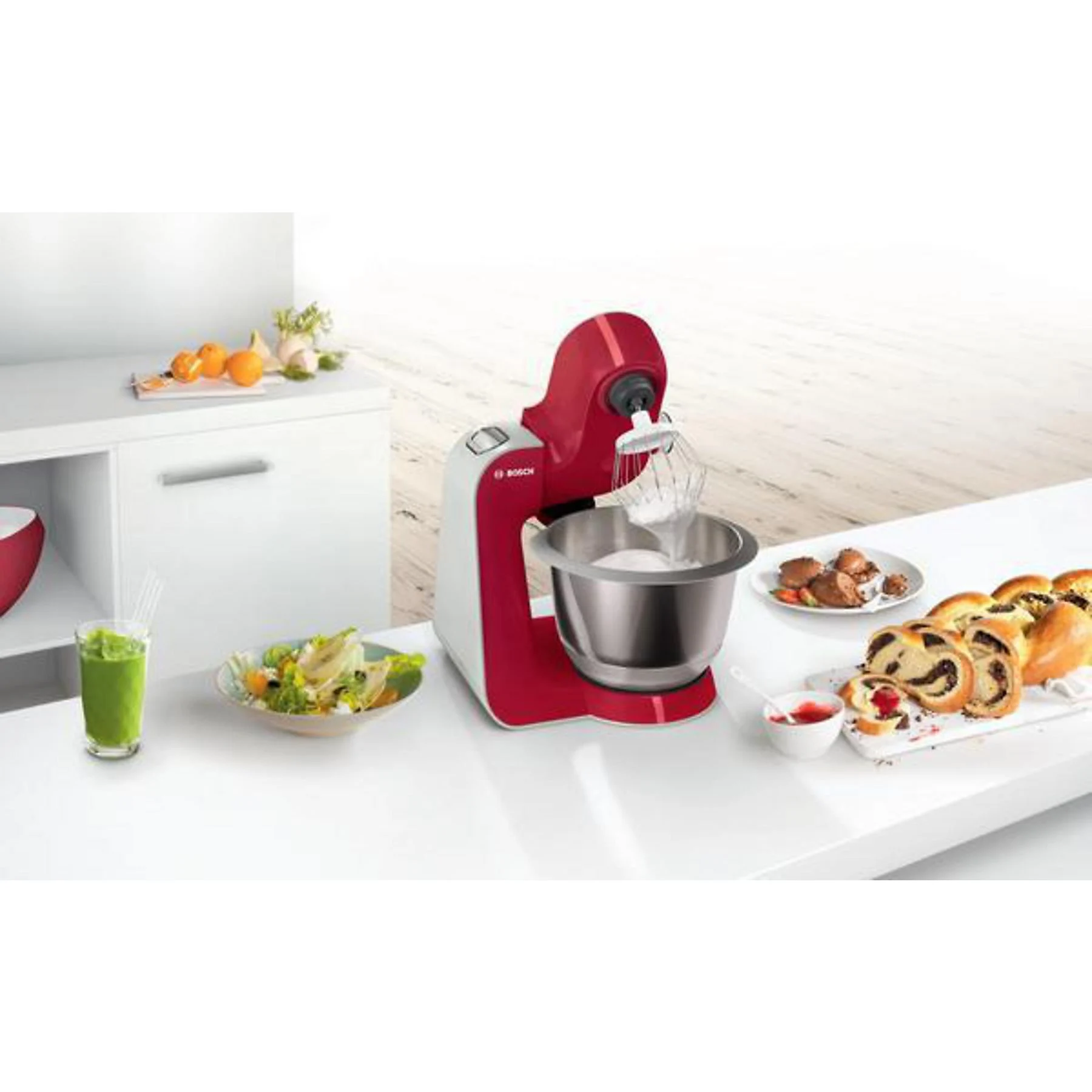 BOSCH MUM 58720 Küchenmaschine Deep Red Rührschüsselkapazität: 3,9 l, 1000 Watt – Bild 2