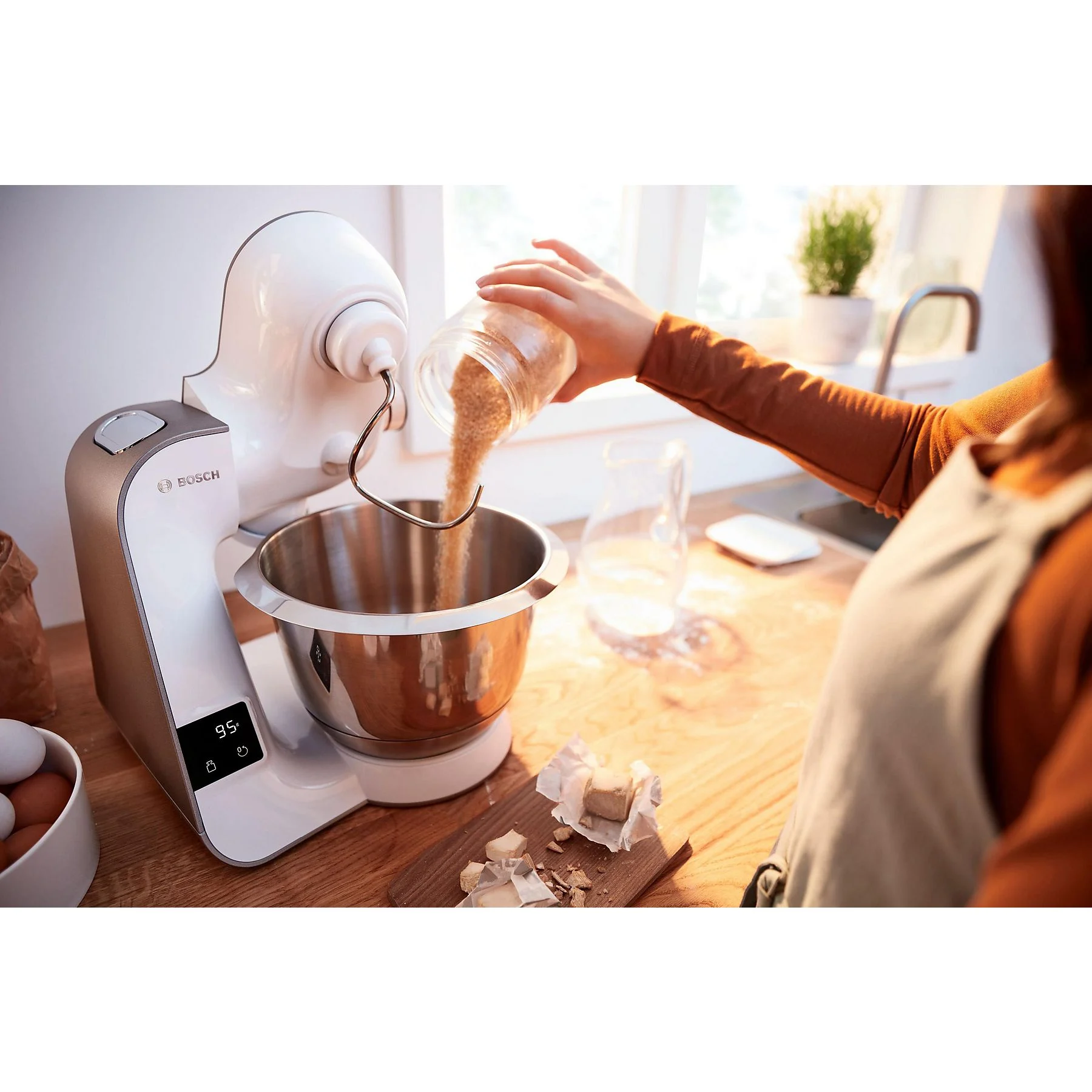 BOSCH MUM 5 XW 20 Küchenmaschine Weiß, Champagne Rührschüsselkapazität: 3,9 l, 1000 Watt – Bild 2