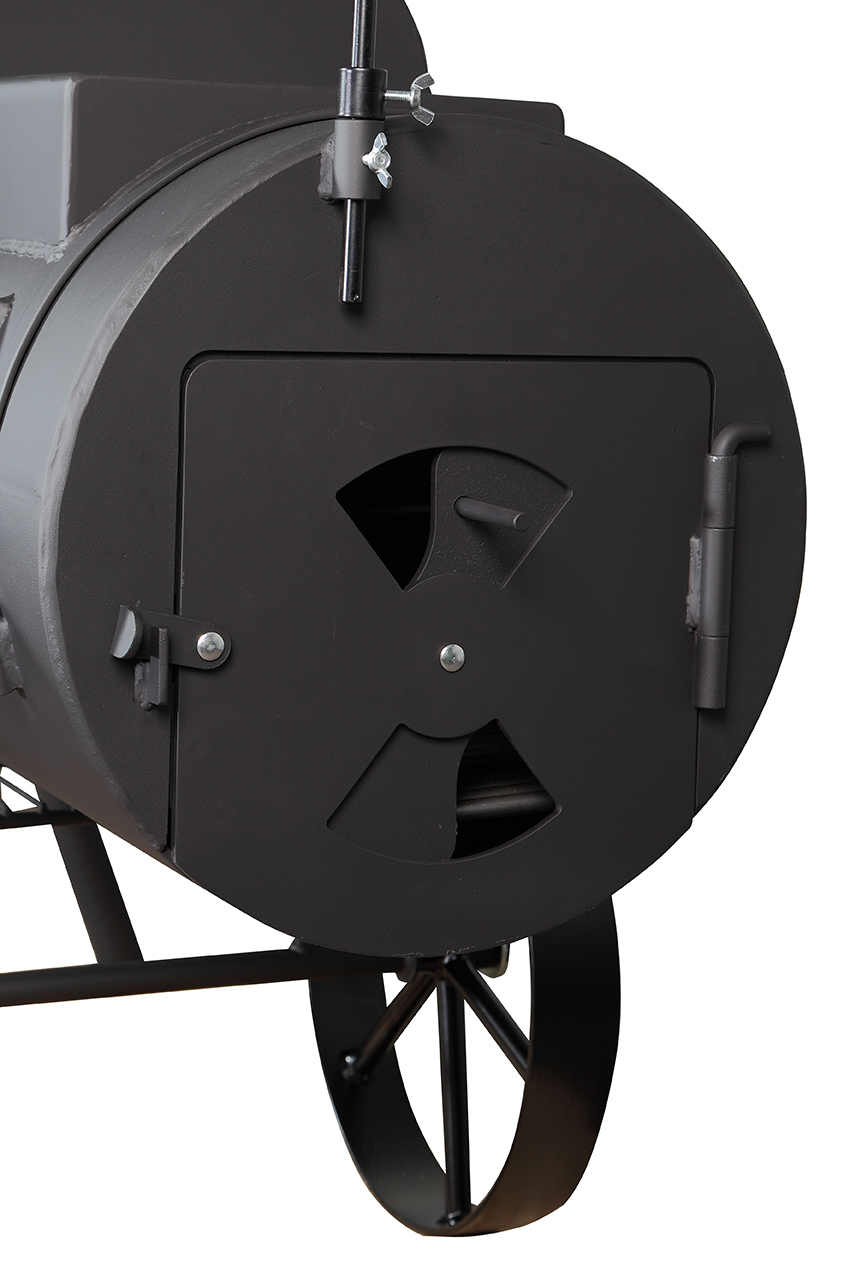 Grillfürst Smoker ST18 Massiver Smoker mit Räucherturm – Bild 3