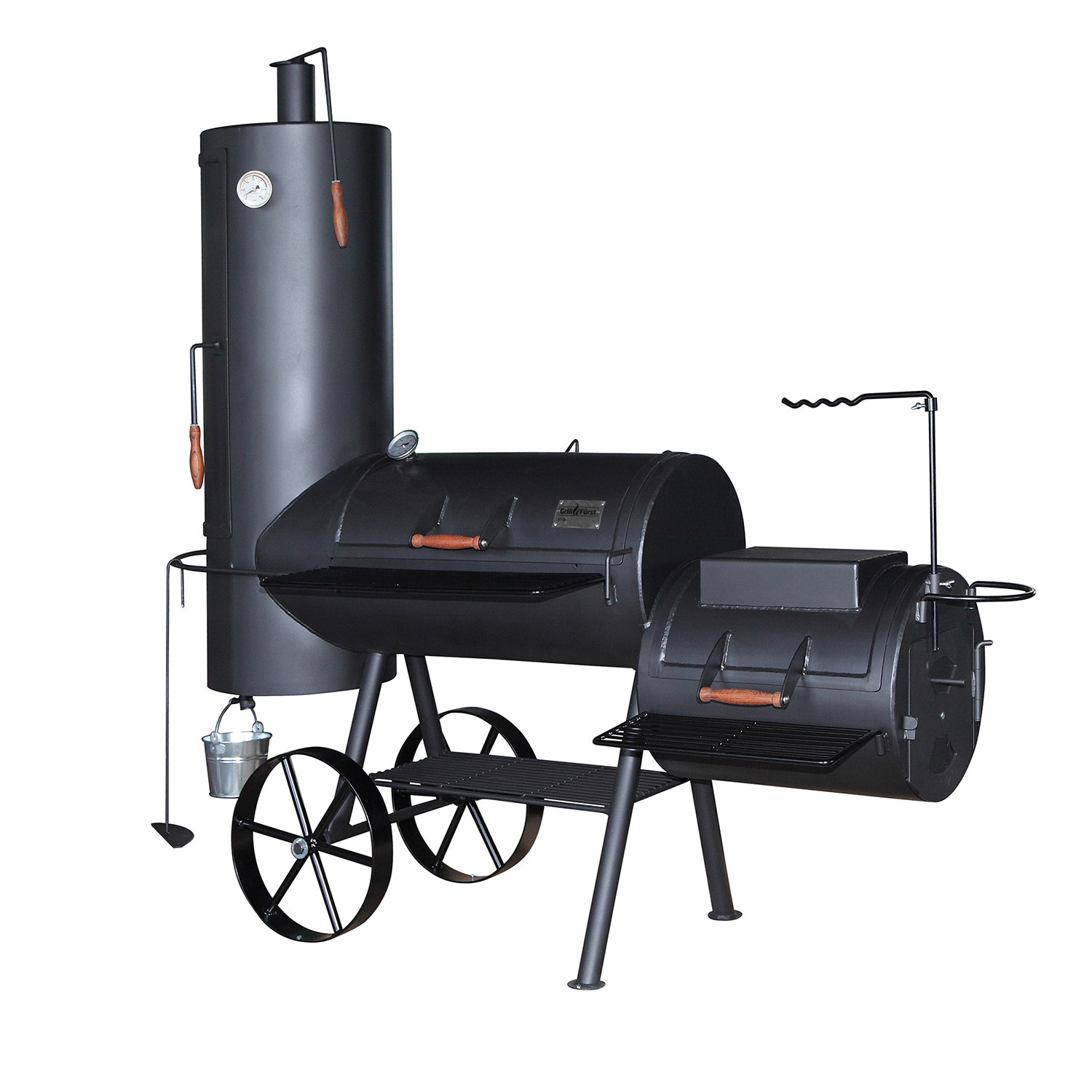 Grillfürst Smoker ST18 Massiver Smoker mit Räucherturm – Bild 2