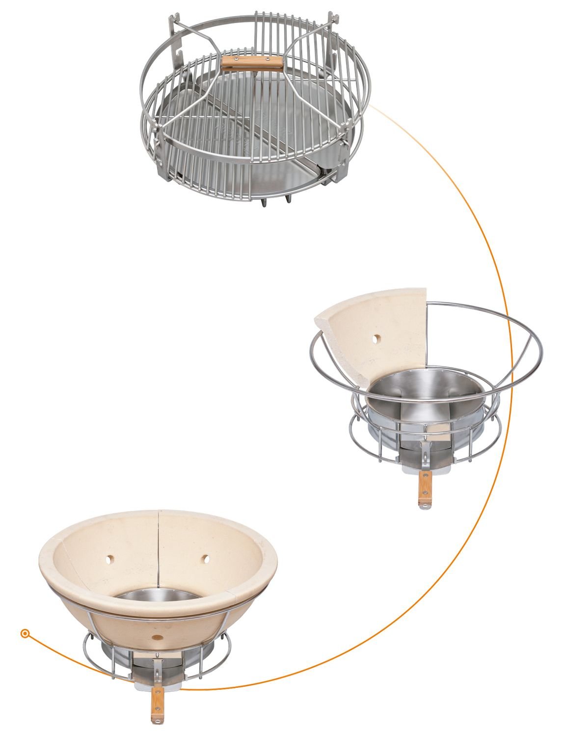 Monolith Grill AVANTGARDE.66 satin-matt Schwarz mit Gestell und Seitentischen inkl. Smoke Set – Bild 9