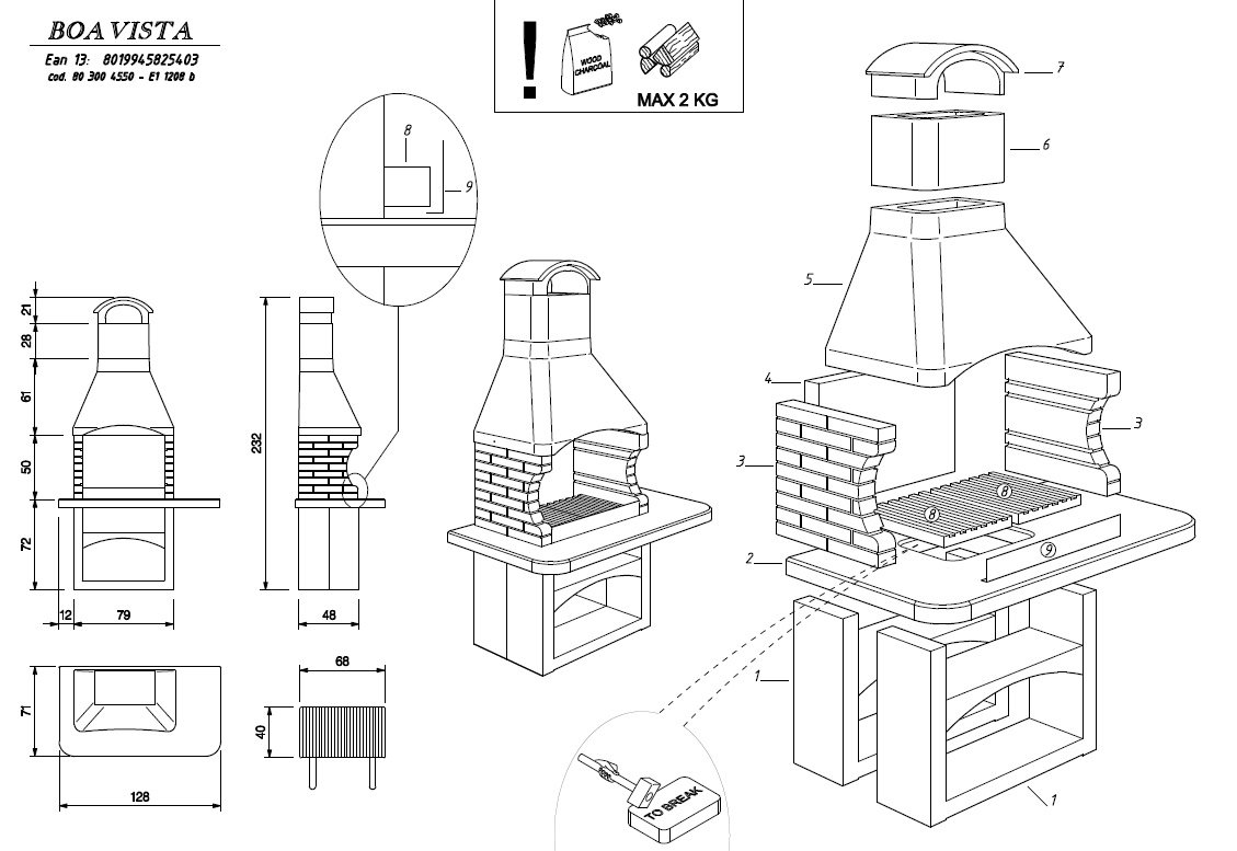 Palazzetti Grillkamin Boavista inkl. Montagematerial – Bild 4