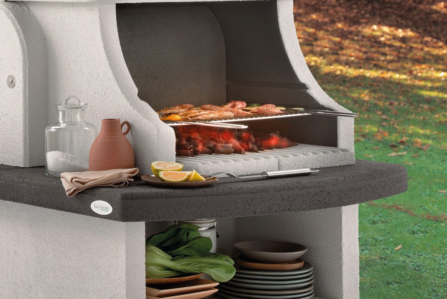 Palazzetti Grillkamin Bastia mit Pizzaofen inkl. Montagematerial – Bild 4