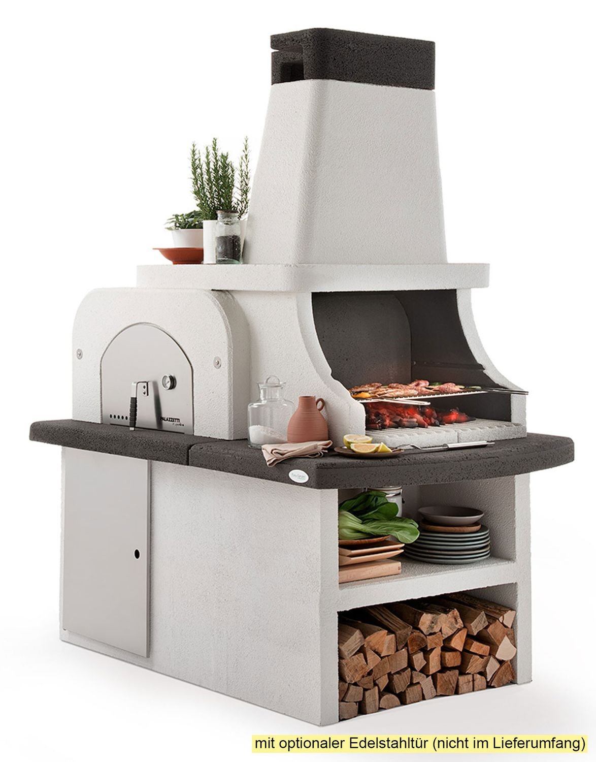 Palazzetti Grillkamin Bastia mit Pizzaofen inkl. Montagematerial – Bild 2