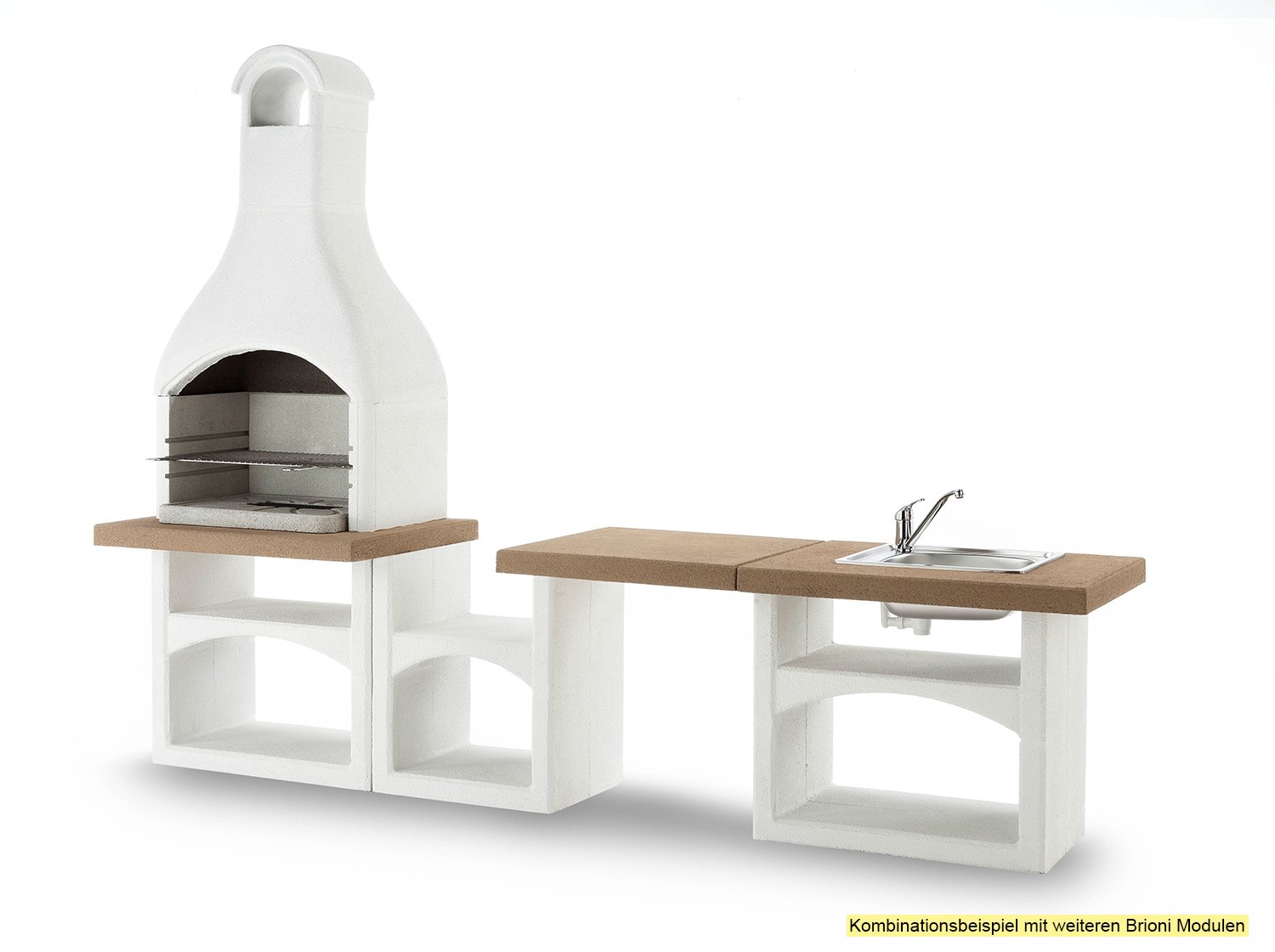 Palazzetti Outdoor Küche: Modul Grillkamin Brioni inkl. Montagematerial – Bild 4
