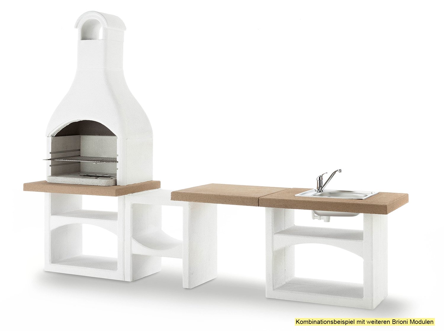 Palazzetti Outdoor Küche: Modul Grillkamin Brioni inkl. Montagematerial