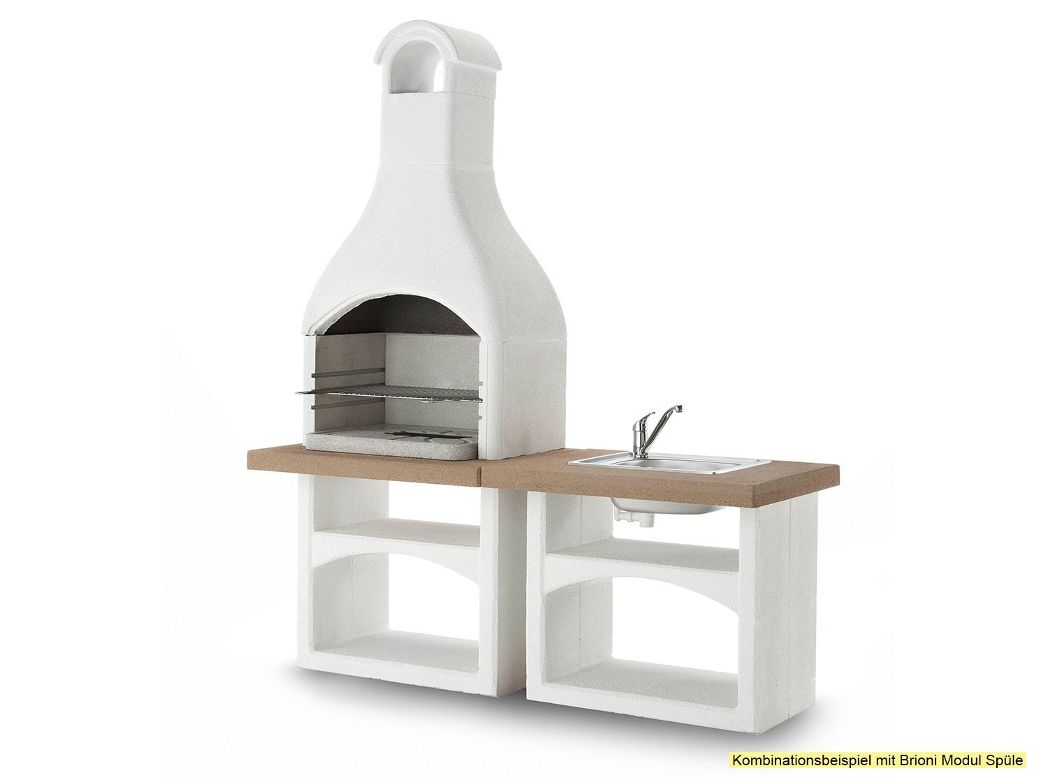 Palazzetti Outdoor Küche: Modul Grillkamin Brioni inkl. Montagematerial – Bild 3
