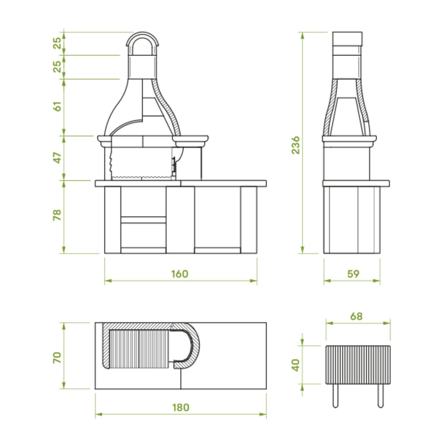 Palazzetti Grillkamin Lanzarote 4 inkl. Montagematerial – Bild 3