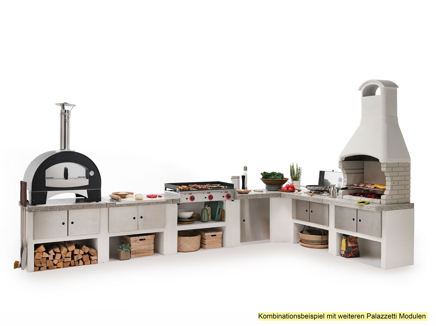 Palazzetti Outdoor Küche: Modul Grillkamin Marbella inkl. Montagematerial – Bild 3