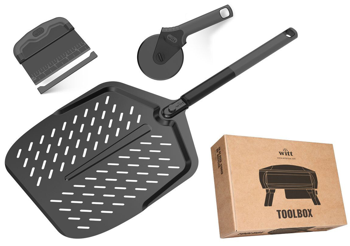 Witt Pizzaofen Piccolo Rotante 16" matt schwarz inkl. Black Edition Pizzateigschaber Pizzamesser Pizzaschieber 14" – Bild 6
