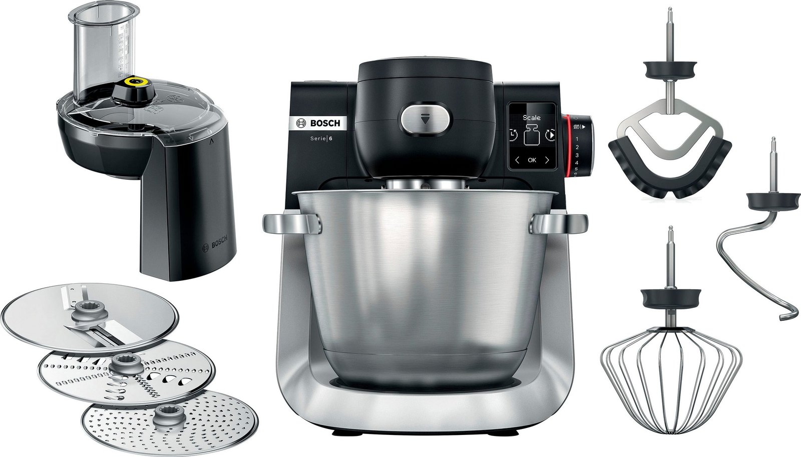 Küchenmaschine Serie 6 MUMS6ZS13D Automatikprogramme, integr. 1g Waage Durchlaufschnitzler