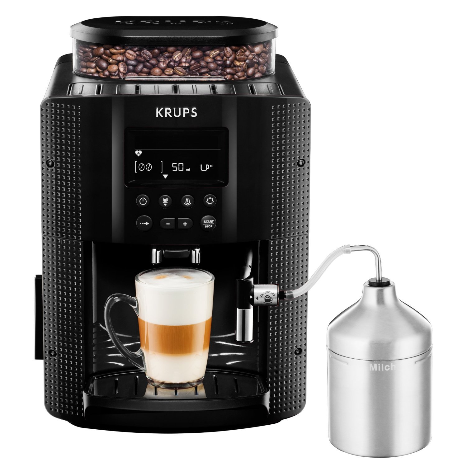 Krups EA8160 Kaffeevollautomat schwarz, mit Milchsystem – Bild 5