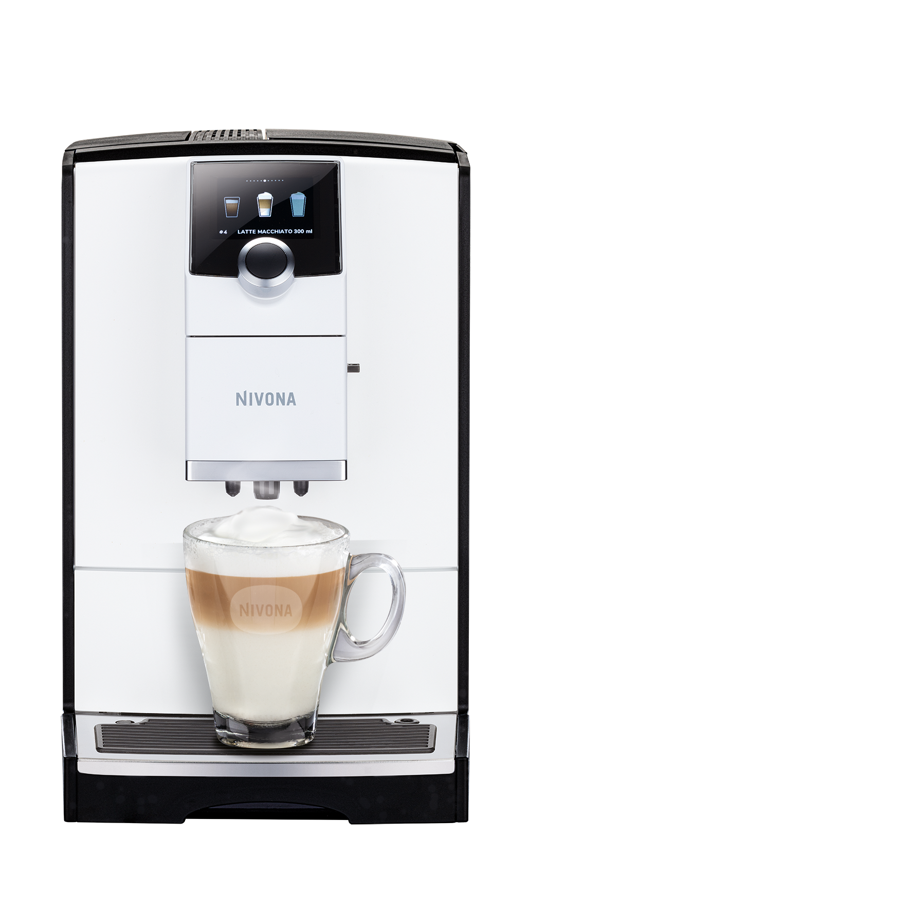 Nivona NICR 796 Kaffeevollautomat mit Milchsystem, 2,2 l Wassertank, white line-chrom – Bild 4