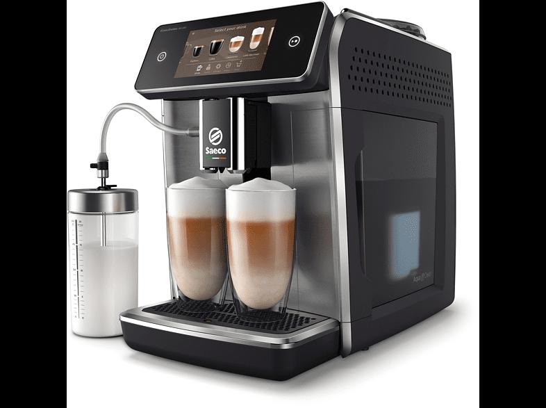Saeco SM6685/00 GranAroma Deluxe Kaffeevollautomat Klavierlack-Schwarz/Edelstahl-Front – Bild 2