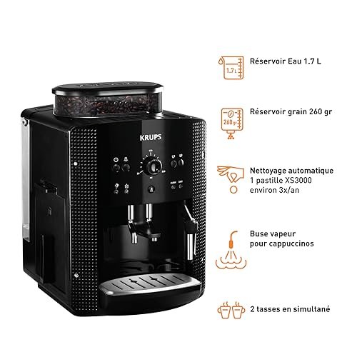 Krups Automatic Espresso Machine YY8125FD Beans Kaffeemühle mit Handdruck – Bild 2