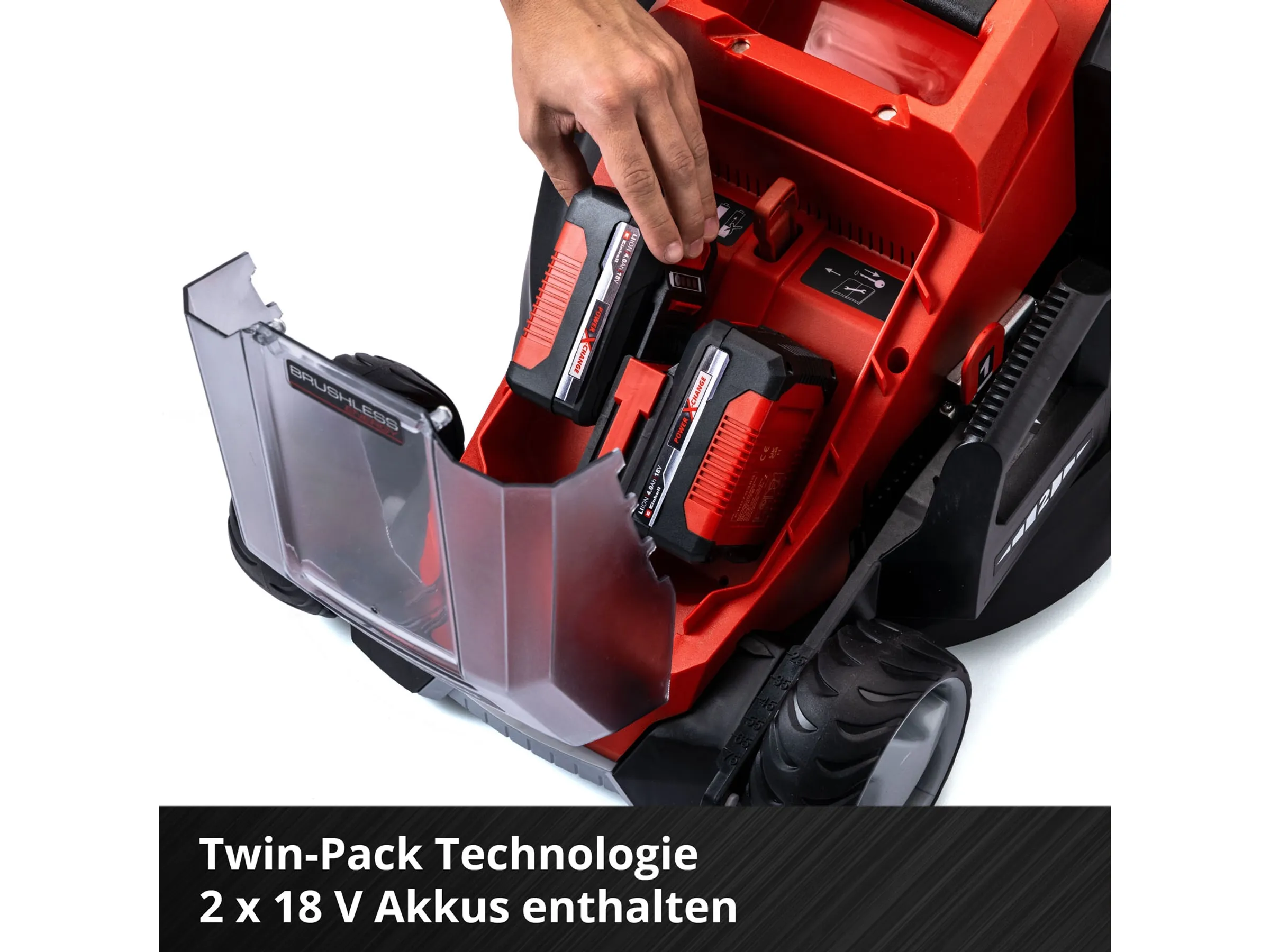 Einhell Power X-Change Akku-Rasenmäher GE-CM 36/36 Li inkl. 2x4,0 Ah Akkus – Bild 4