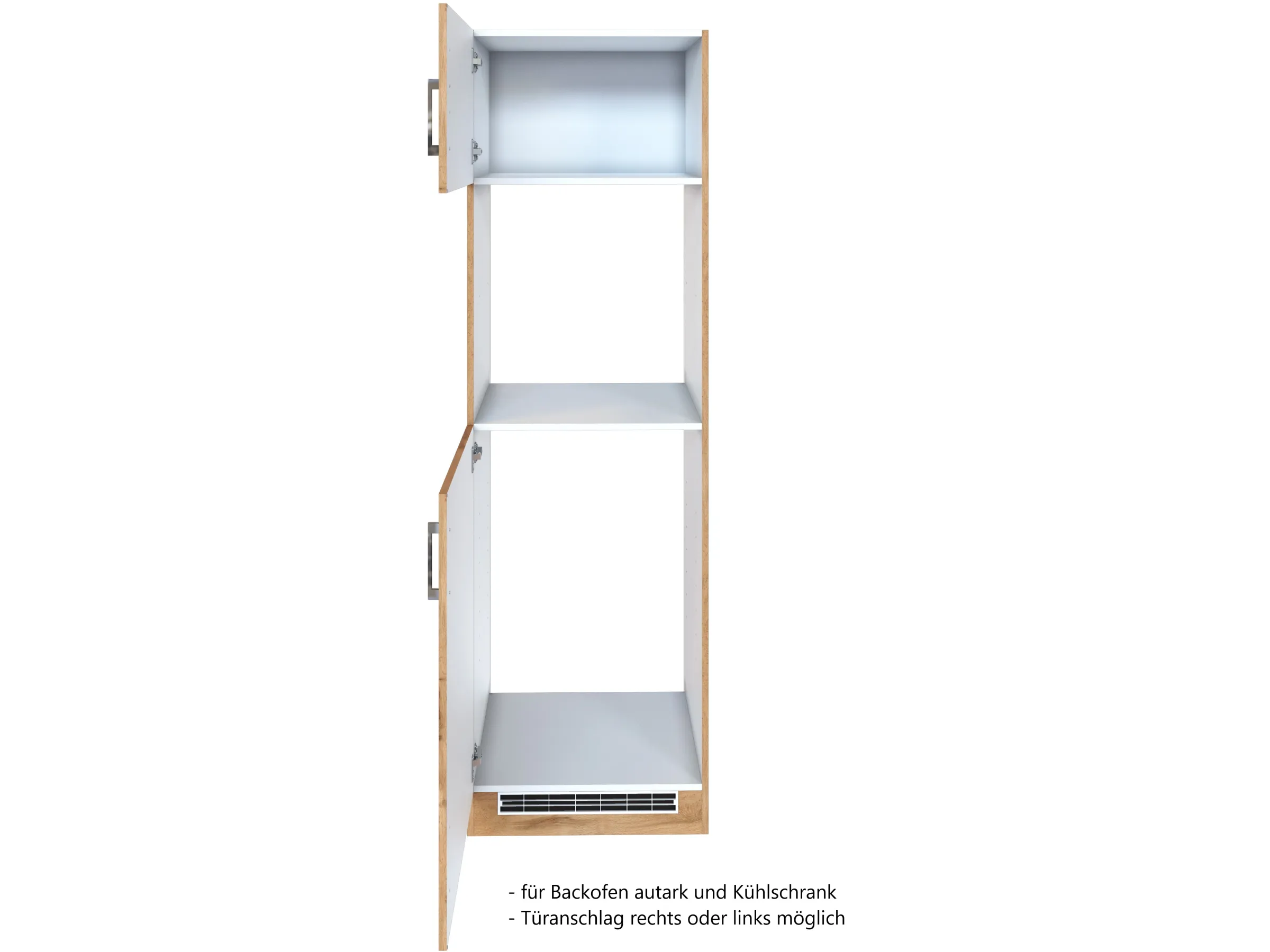 Held Möel Küchen Ofen Kühlschr.umau Sorrento 60x200x60cm KS Nische WotanEiche – Bild 2