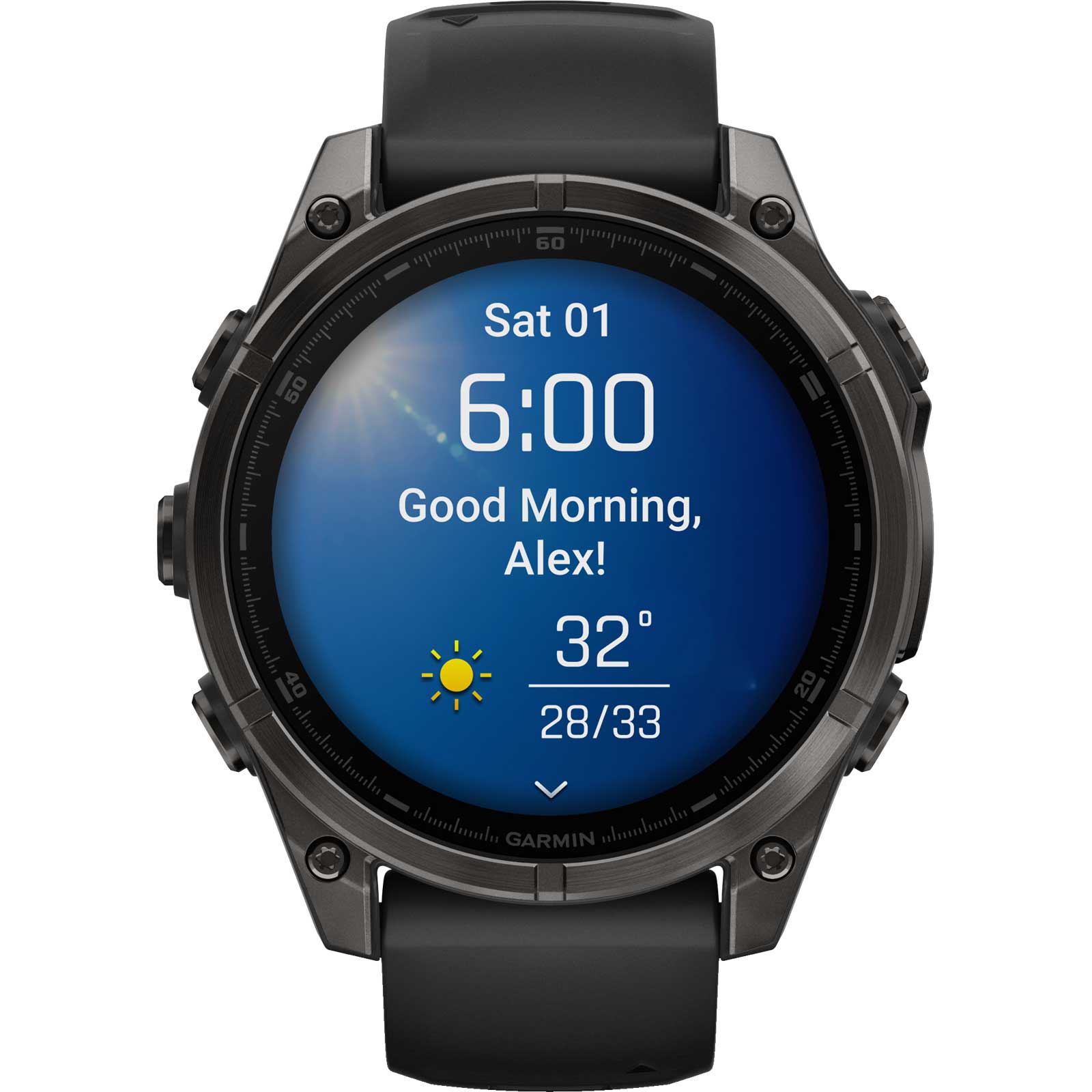 Garmin fenix 8 AMOLED Sapphire GPS Smartwatch - 47mm - Carbongrau DLC – Bild 2