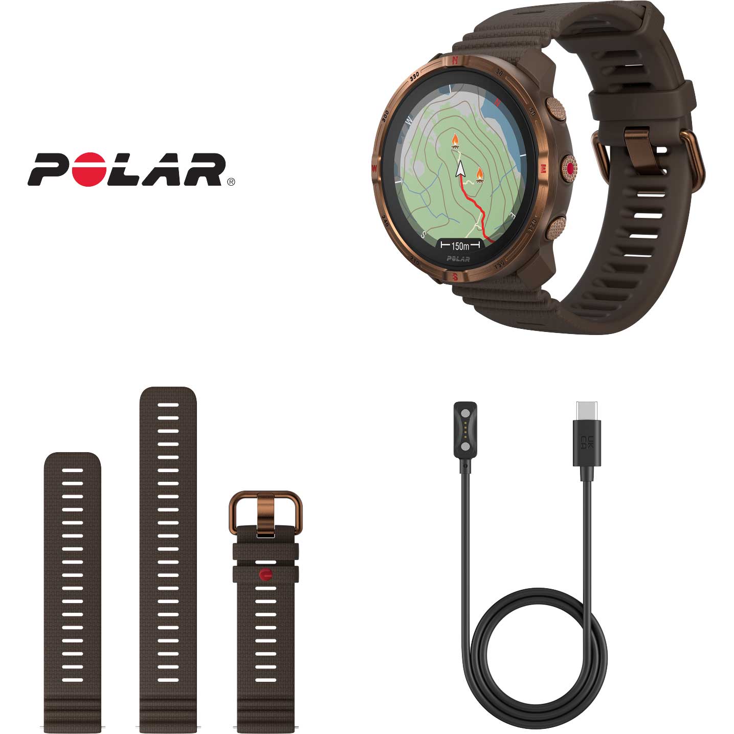 Polar Grit X2 GPS Multisport Uhr - braun/kupfer – Bild 9