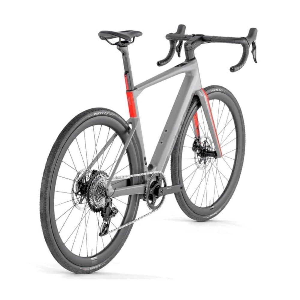 BMC ROADMACHINE 01 AMP X ONE Gravel E-Rennrad 2024 rhino grey / neon red – Bild 4