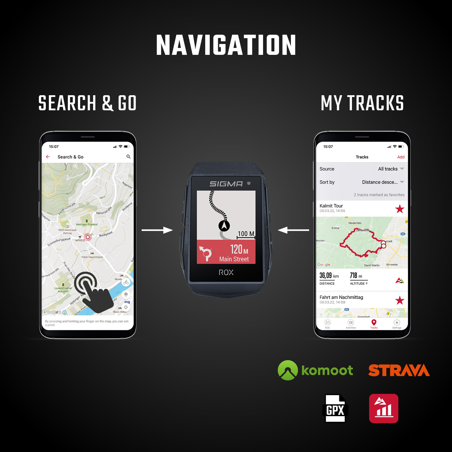 SIGMA ROX 11.1 EVO GPS Fahrradcomputer - Sensor Set - schwarz – Bild 8