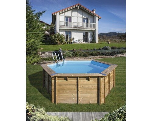 Aufstellpool Holzpool Set Gre rund 400x119 cm inkl. – Bild 7