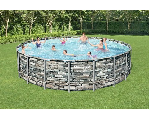 Bestway Aufstellpool Framepool Set rund 610x132 cm inkl. – Bild 5