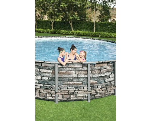 Bestway Aufstellpool Framepool Set rund 610x132 cm inkl. – Bild 4