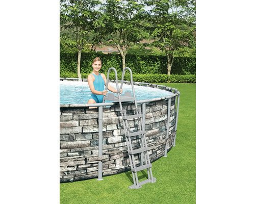 Bestway Aufstellpool Framepool Set rund 610x132 cm inkl. – Bild 3