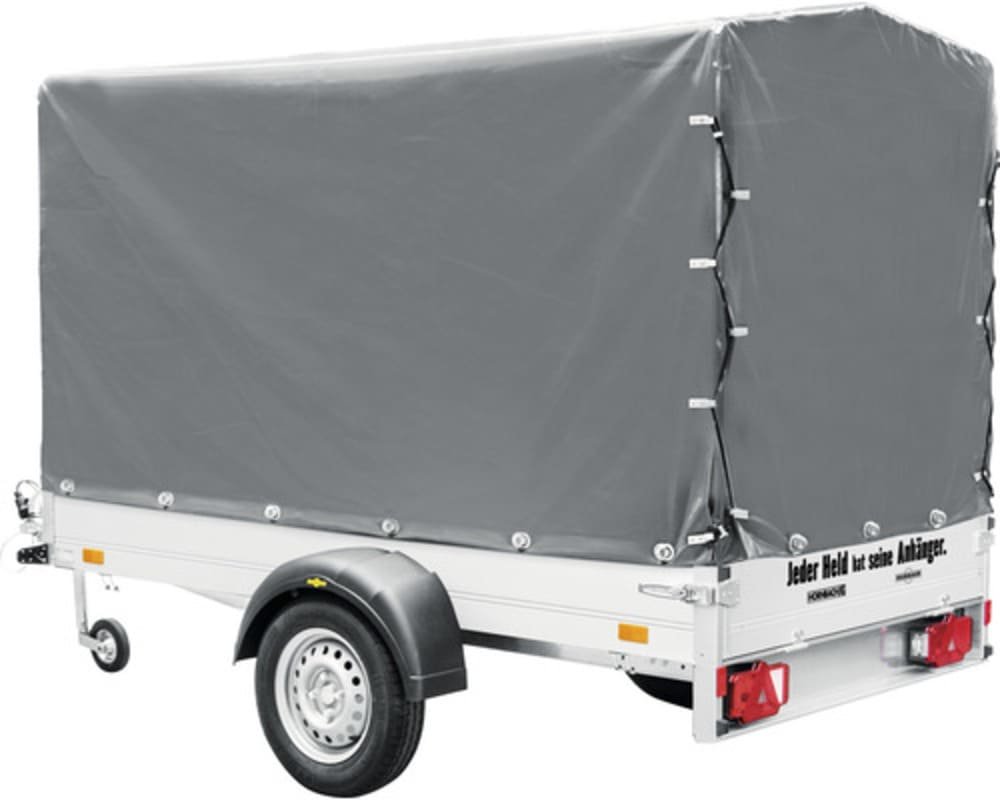 Humbaur Einachsanhänger Heldenanhänger 4.0 — 750 kg zGG, 580 kg Nutzlast, Aluminium-Bordwände und Hochplane (1.500 mm)