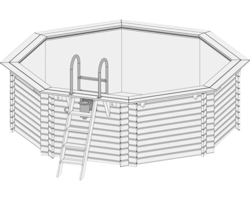 Karibu Aufstellpool Holzpool Set Classic 1A rund 400x124 cm inkl. – Bild 9