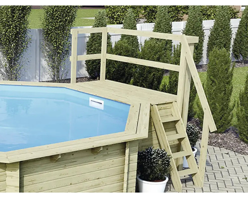 Karibu Aufstellpool Holzpool Set Classic 2C rund 470x124 cm inkl. – Bild 9