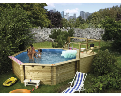 Karibu Aufstellpool Holzpool Set Classic 2C rund 470x124 cm inkl. – Bild 7
