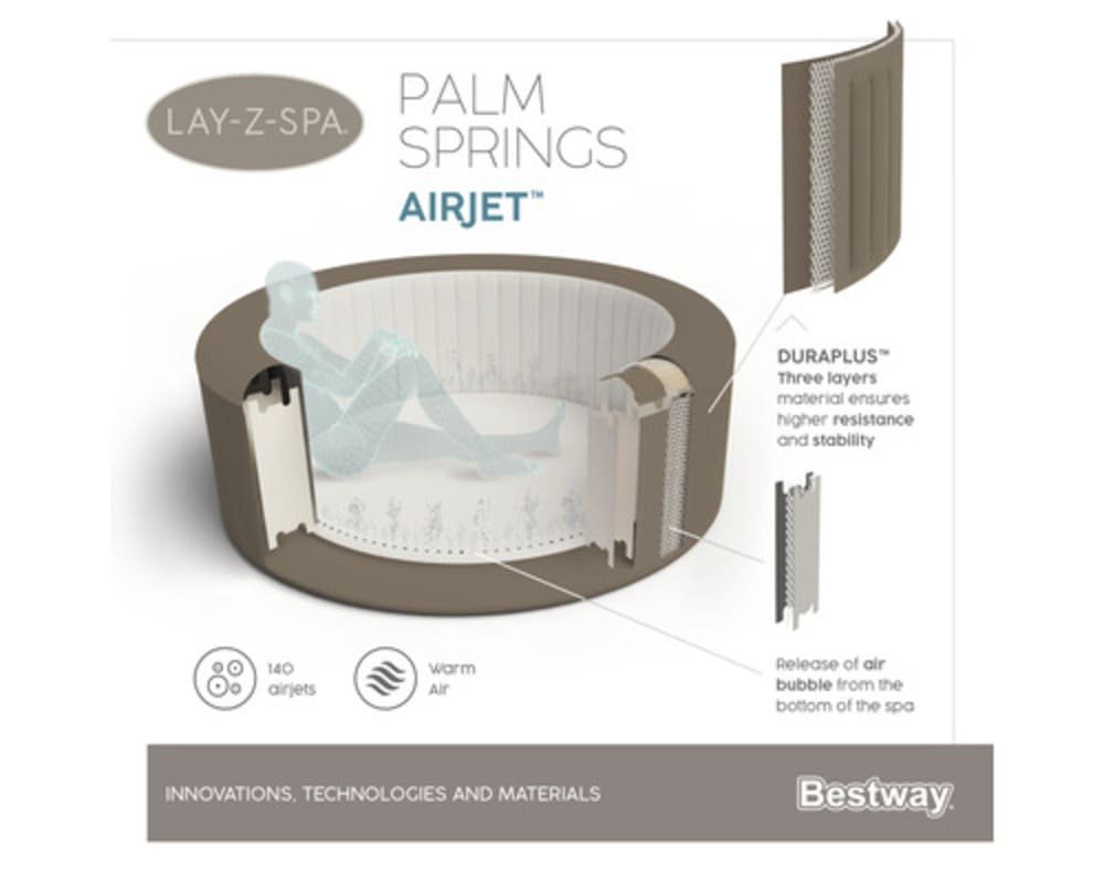 LAY-Z-SPA Palm Springs Aufblasbarer Whirlpool AirJet – Bild 7