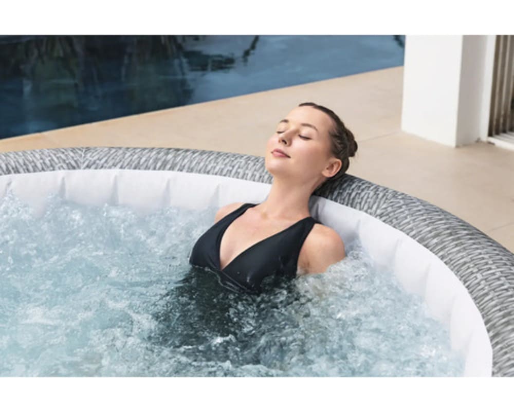 Lay-Z-Spa Bestway Bali Aufblasbarer Whirlpool grau Ø 196 cm für 6 Personen – Bild 8