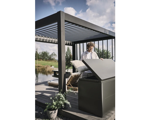 Auflagenbox Biohort LoungeBox 160 160 x 70 x 83,5 cm dunkelgrau-metallic – Bild 4