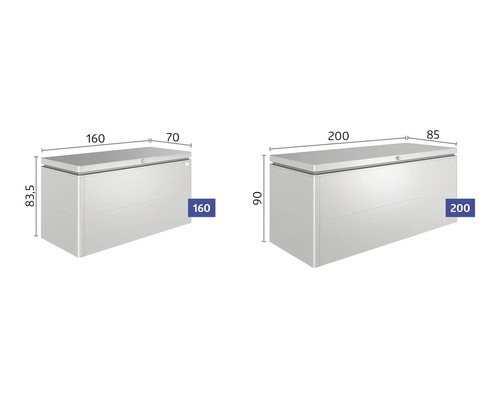 Auflagenbox Biohort LoungeBox 160 160 x 70 x 83,5 cm dunkelgrau-metallic – Bild 3