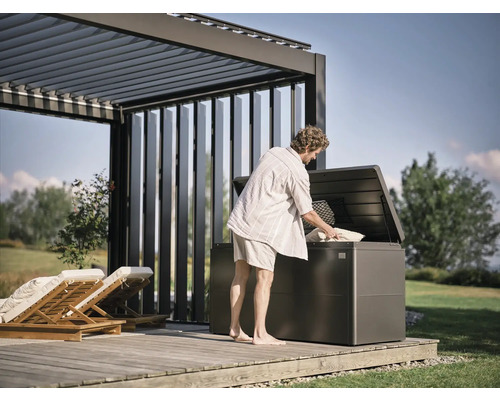 Auflagenbox Biohort LoungeBox 160 160 x 70 x 83,5 cm dunkelgrau-metallic – Bild 2