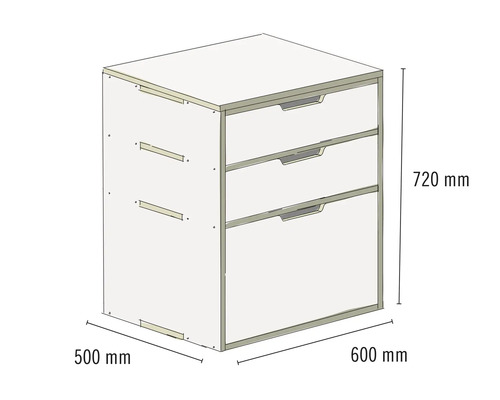 Buildify Campingbox Louis Küchenmodul Schrank u.a. für VW T5/T6 500x600x720 mm – Bild 2