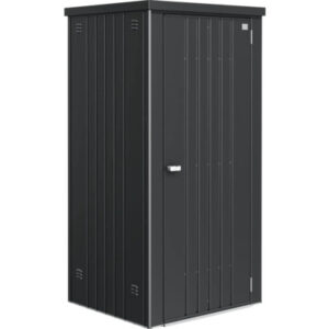 Geräteschrank Biohort Gr 90 mit Regalböden und Gerätehalter, 93 x 83 x 182,5 cm dunkelgrau-metallic