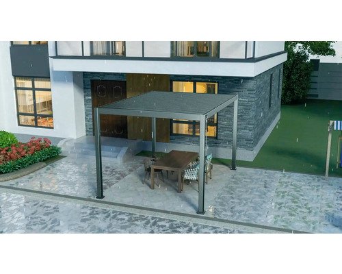 Mirador Deluxe Pergola Pfostenstärke 11 x 11 cm 300 x 300 x 250 cm anthrazit - ähnlich RAL7015 – Bild 2