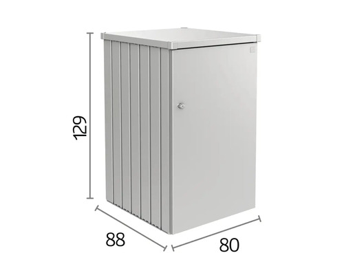 Mülltonnenbox Biohort Alex Variante 3 Metall 80 x 88 x 129 cm dunkelgrau – Bild 2