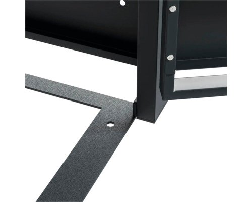 Mülltonnenbox WESTMANN Lacina 3 Metall inkl. Gasdruckfedern 200 x 80 x 116 cm anthrazit-Holzoptik – Bild 4
